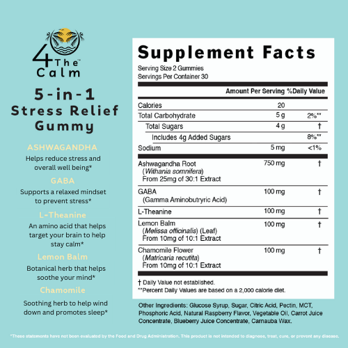 5-in-1 Stress Relief Gummy | 60ct
